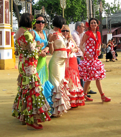 Auf der Feria del Caballo in Jerez (Andalusien/Spanien)